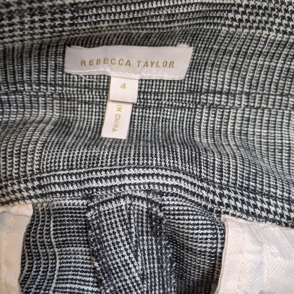 Rebecca Taylor high rise houndstooth academia preppy pants - Picture 3 of 8